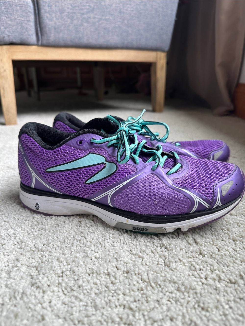 Newton Fate 2 Women's Purple Running Shoes with Aqua Laces 9.5
